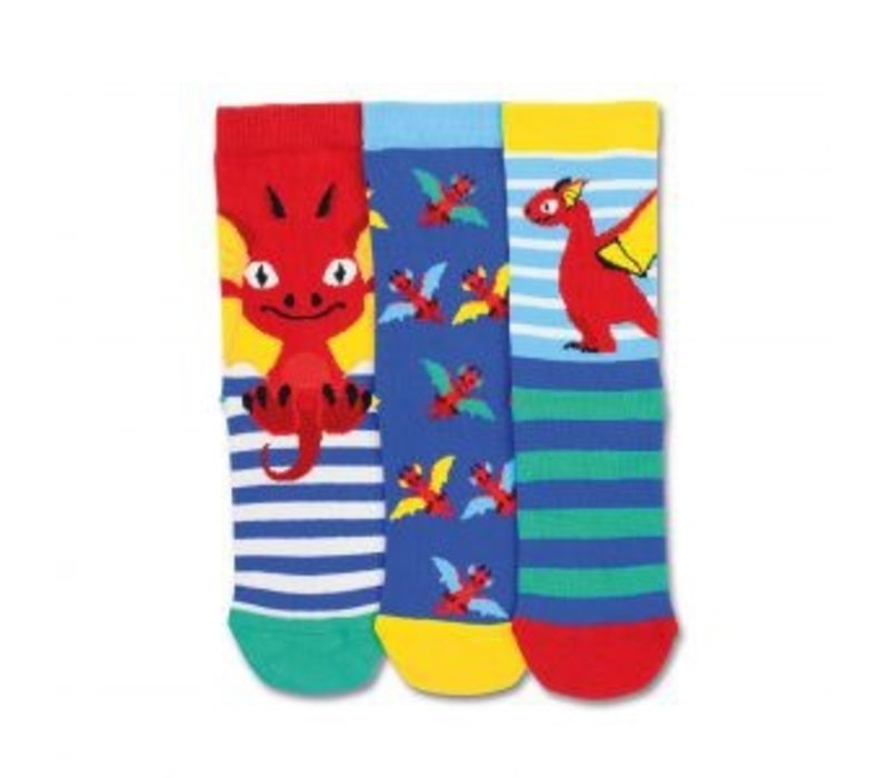 ODD Socks Dragon Set with 3 Socks size 27-30