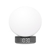 Lexon Lexon Miami Sunrise Clock & Light White/Black Marble