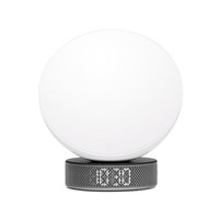 Lexon Miami Sunrise Clock & Light White/Black Marble