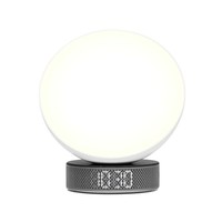 Lexon Miami Sunrise Clock & Light White/Black Marble