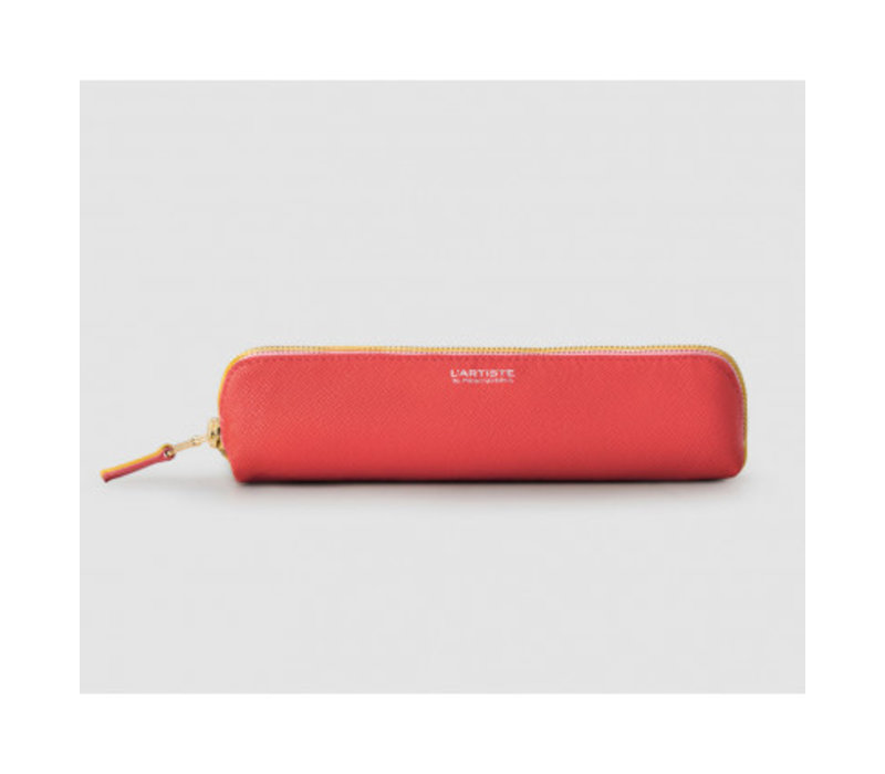 Printworks Pencil Case Leather coral red