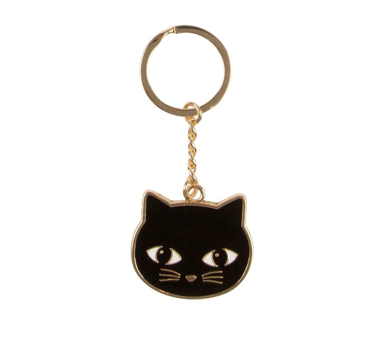 Sass & Belle Black Cat Enamel Keyring