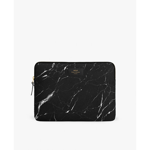 WOUF Black Marble Laptop Hoes 13" 