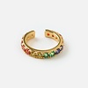 Orelia Orelia Boucle D'Oreille Fine Pave Rainbow Ear Cuff