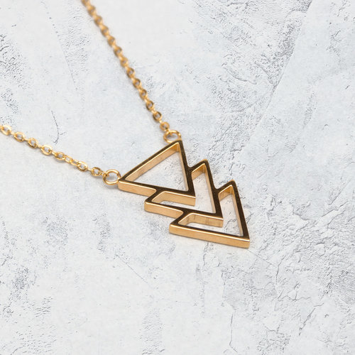Kuku Necklace Triangle Gold 