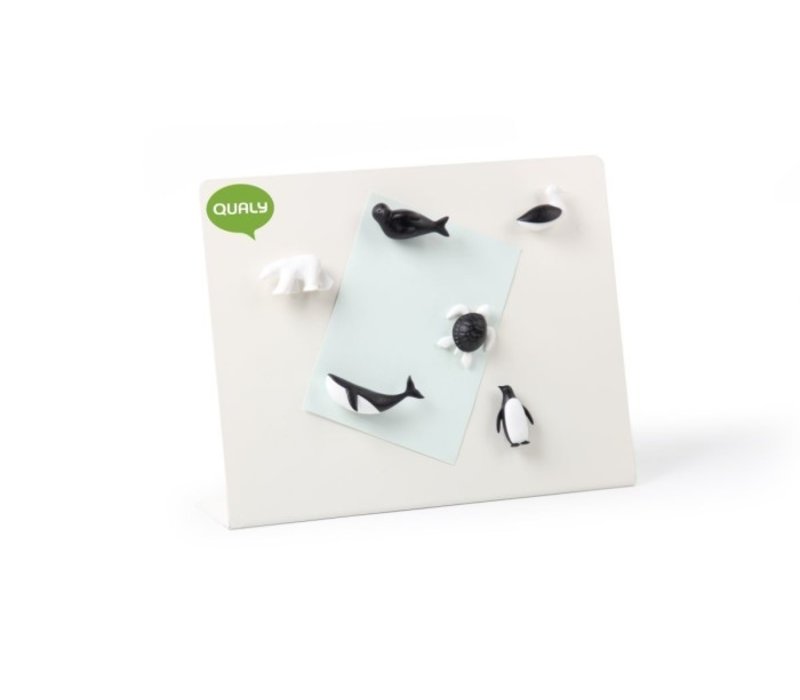 Qualy Save Ocean Magnets - set de 6 - Noir/Blanc