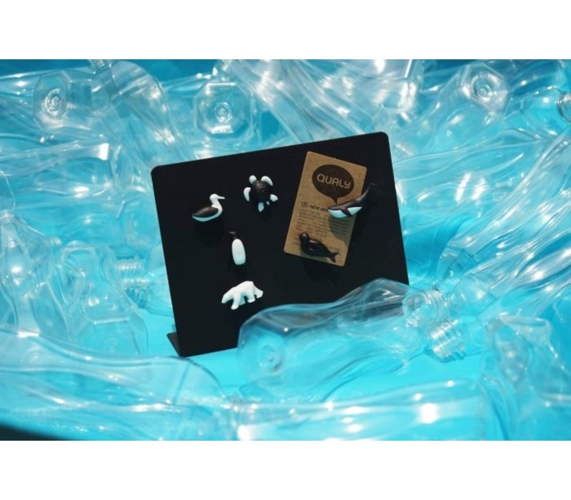 Qualy Save Ocean Magnets - set de 6 - Noir/Blanc