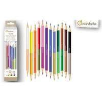 Avenue Mandarine Crayons de Couleur Double Pointes 12 pcs