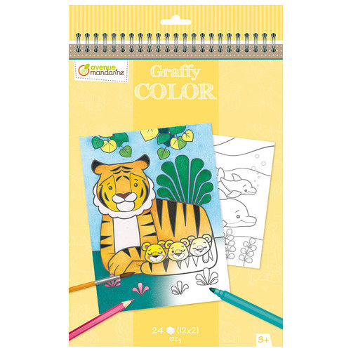 Avenue Mandarine Graffy Coloring Book, Mum and Baby 