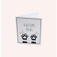 The Gift Label Greeting Card - Awesome News