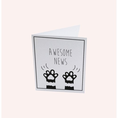 The Gift Label Greeting Card Awesome News 