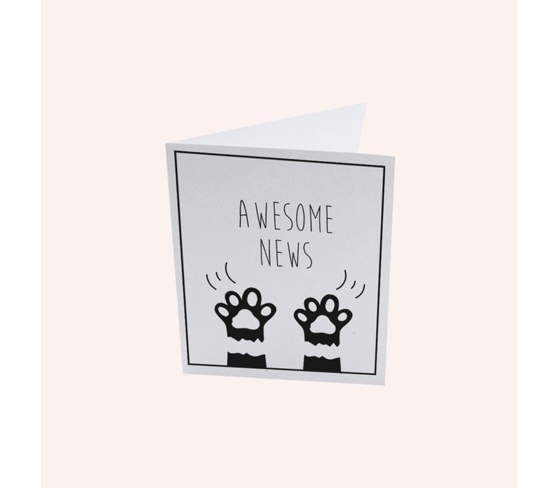 The Gift Label Greeting Card - Awesome News