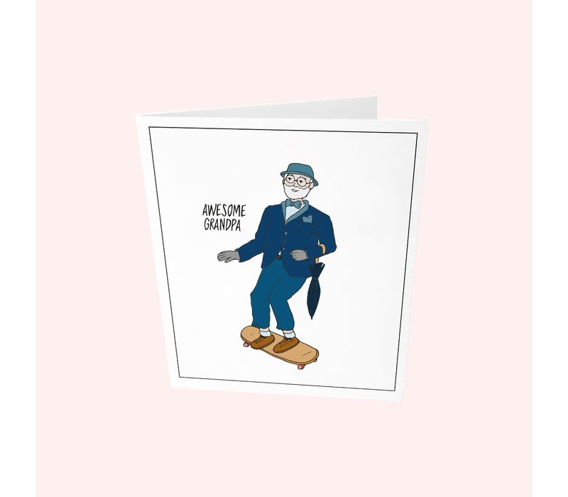 The Gift Label Carte de Voeux Awesome Grandpa