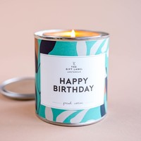 The Gift Label Scented Candle Tin 90g  Happy Birthday fresh cotton