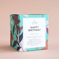 The Gift Label Geurkaars in Blik Happy Birthday Fresh Cotton 90g