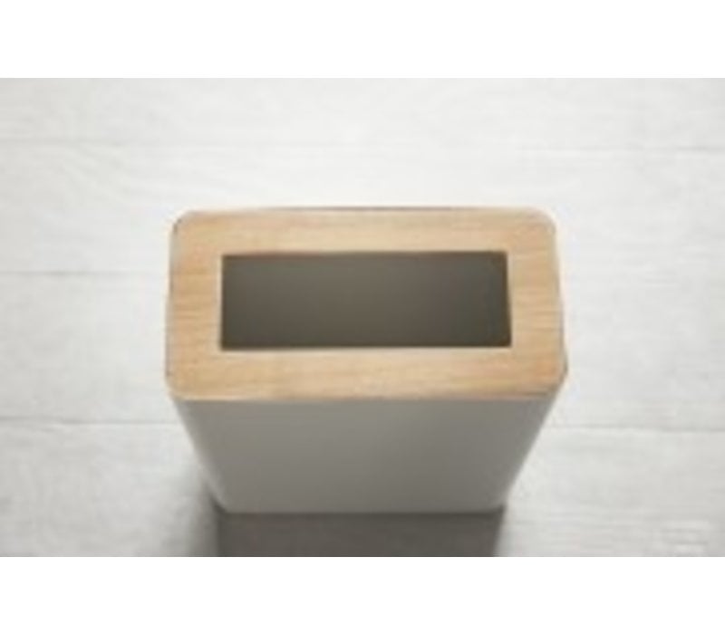 Yamazaki Rin Dustbin White-Wood