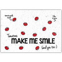 Bloom Bloeiwenskaart met Zaadjes van Tomaat - Tomatoes Make Me Smile