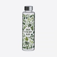 Typhoon Pure Glass Bottle Green is The New Black 600 ml