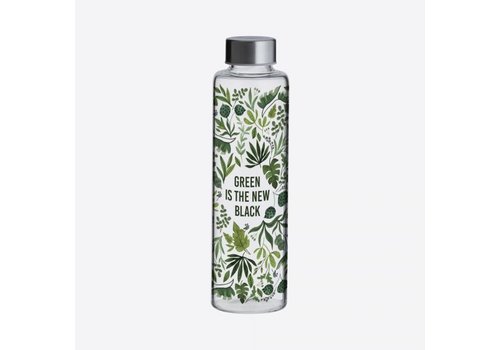 Typhoon Typhoon Pure Glass Bottle Green is The New Black 600 ml