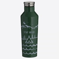 Typhoon Pure Double-walled stainless steel Stay Wild 500ml insulating bottle Green