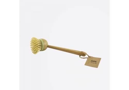 Point-Virgule Point-Virgule Brosse à Vaisselle avec Tête Amovible et Poignée en Bambou 23 cm