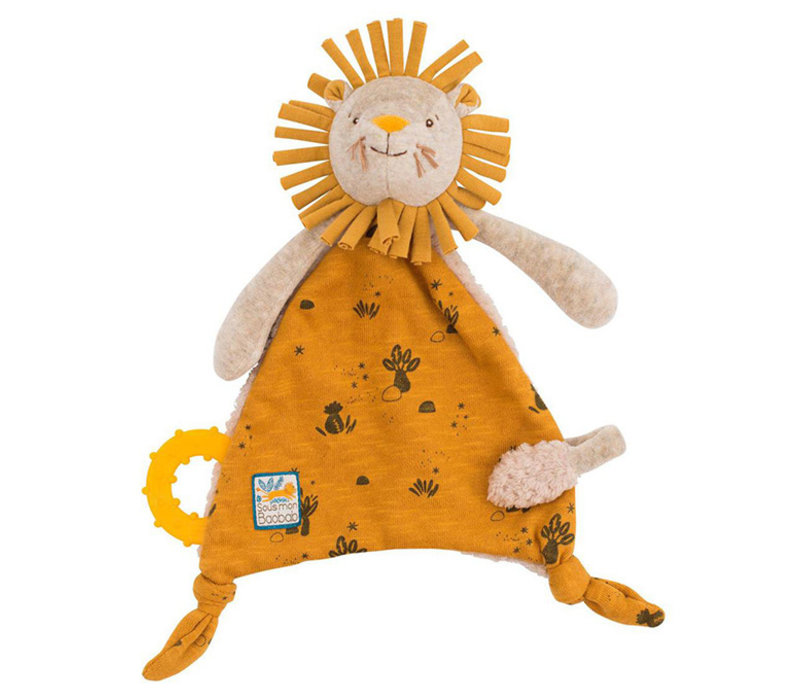 Moulin Roty Doudou Attache Tétine 'Sous mon Baobab' Lion