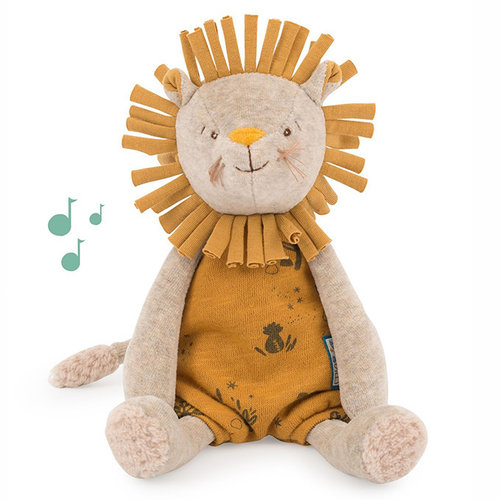 Moulin Roty Peluche Musicale Lion Paprika 'Sous mon Baobab' 