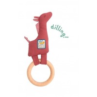 Moulin Roty Wooden Ring Rattle Giraffe 'Sous mon Baobab'