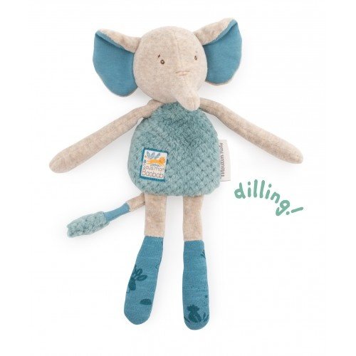 Moulin Roty Baby Comforter/Rattle Elephant 'Sous mon Baobab' 