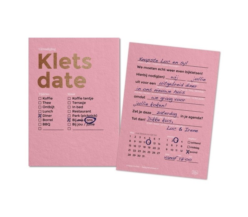 Happy Whatever Carte d'invitation - Klets Date