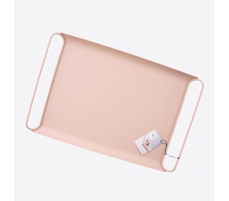 Point-Virgule Metal Serving Tray Blush Pink Matt 45 cm