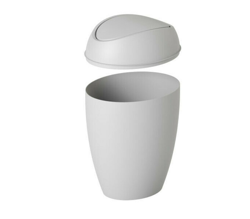 Umbra Twirla Trash Can with Swing-Top Lid Grey 9L