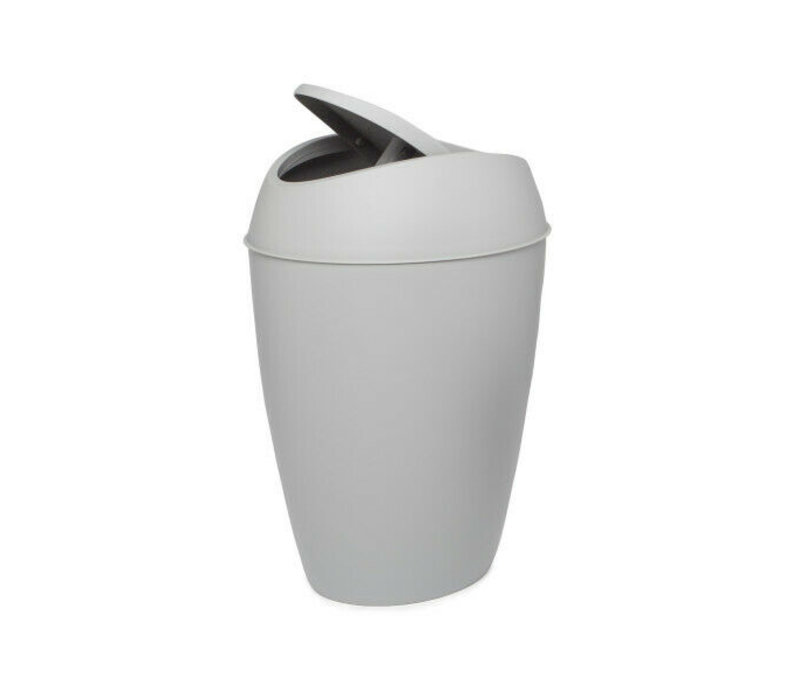 Umbra Twirla Trash Can with Swing-Top Lid Grey 9L