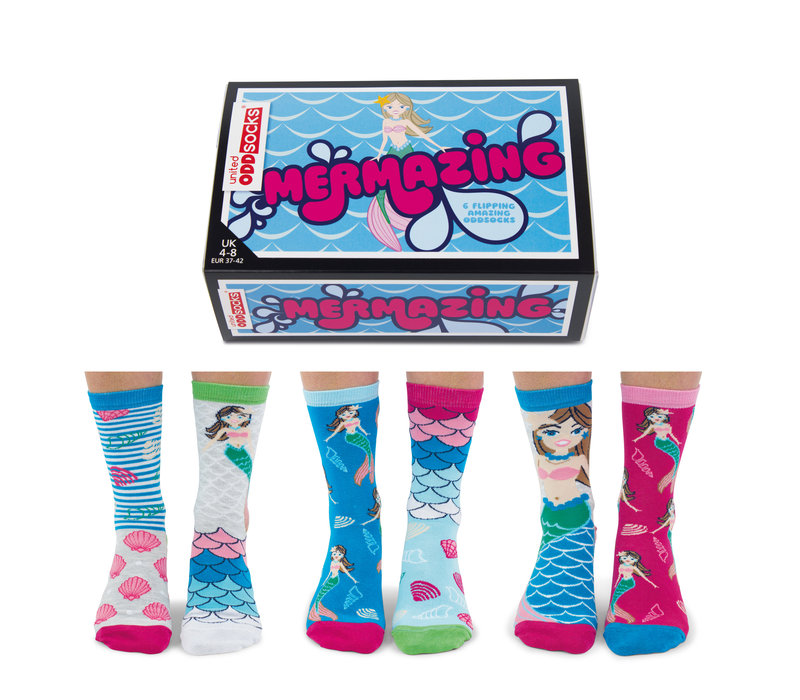 ODD Socks Lady Socks in a Box Mermazing 3 pairs size 37-42