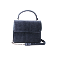 Denise Roobol Mini Handle Bag Donker Blauw Fluweel