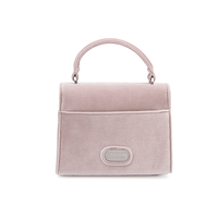 Denise Roobol Mini Handle Bag Nude Fluweel