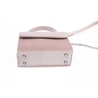 Denise Roobol "Mini Handle Bag" Velours Nude