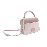 Denise Roobol "Mini Handle Bag" Velours Nude