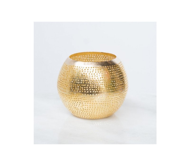 Zenza Candle Holder Round Filisky Gold Ø 12