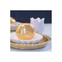 Zenza Candle Holder Round Filisky Gold Ø 12