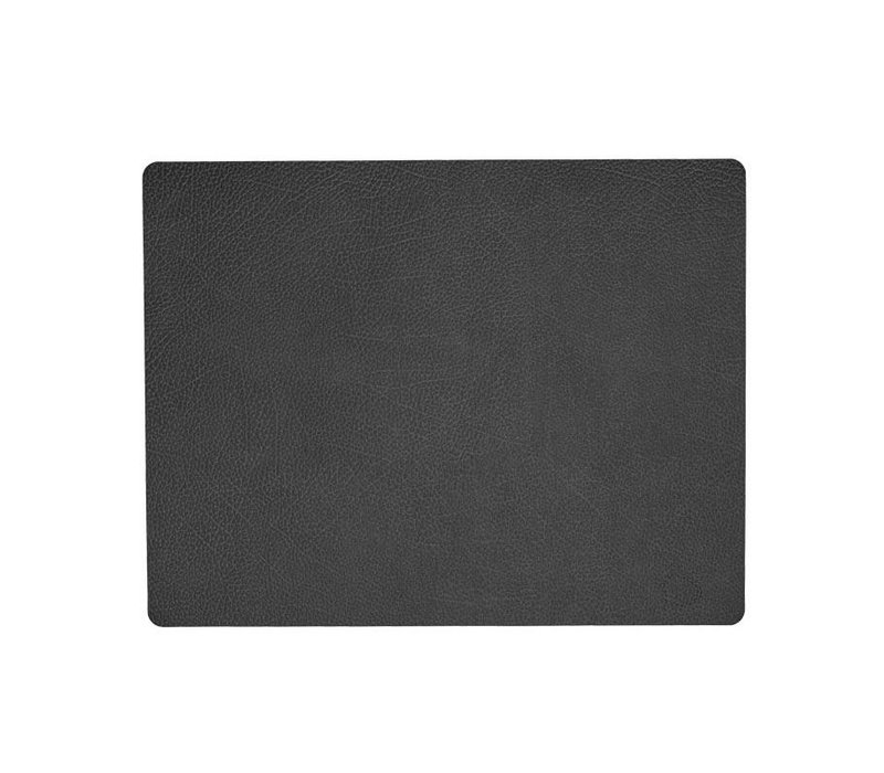 LIND DNA Placemat Square L Hippo Black-Anthracite