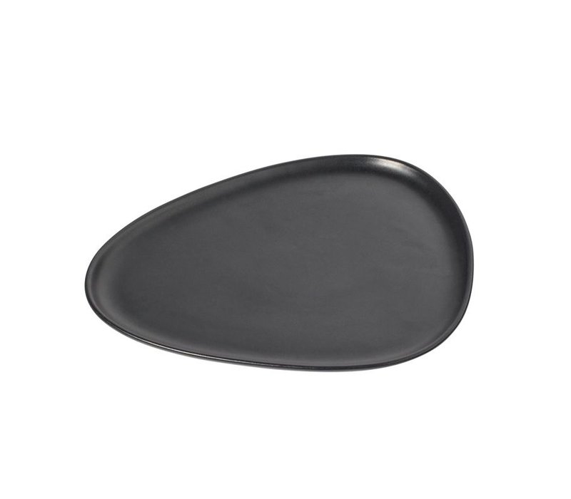 LIND DNA Stoneware Curve Dinner Plate Black