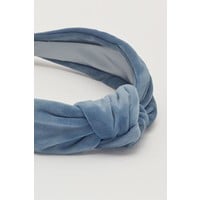 Estella Bartlett Fluwelen Haarband met Knoop Alice Blauw