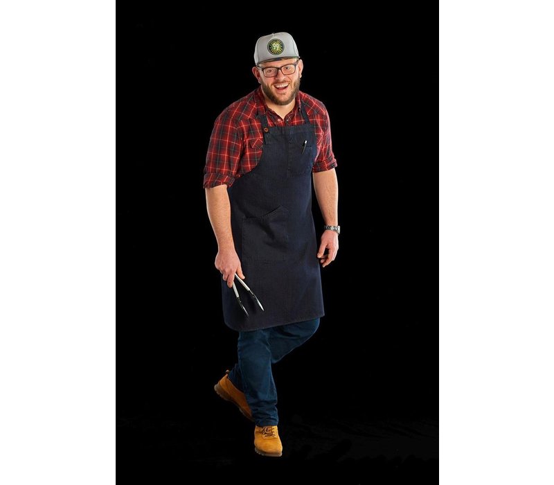 Lurch Denim Apron with adjustable neck ribbon