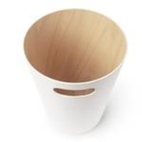 Umbra Woodrow Waste Can White/Wood