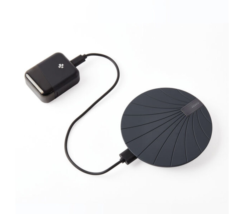 Lexon Bali 2 in 1 Wireless Charger with Built-in Power Bank 5000 mAh Black
