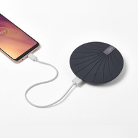 Lexon Bali Chargeur sans Fil 2 en 1 avec Batterie Intégrée 5000 mAh Noir