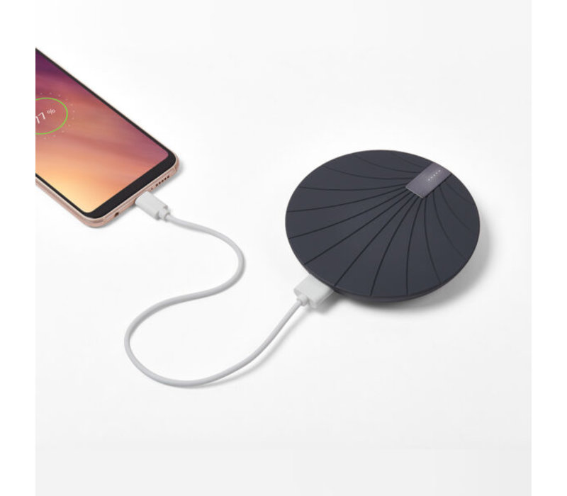 Lexon Bali 2 in 1 Wireless Charger with Built-in Power Bank 5000 mAh Black