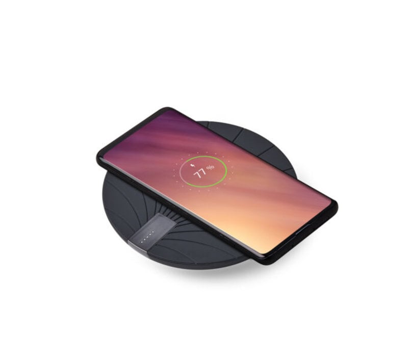 Lexon Bali 2 in 1 Wireless Charger with Built-in Power Bank 5000 mAh Black