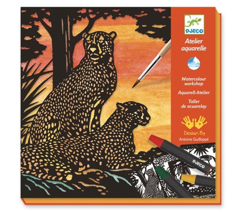 Djeco Watercolour Workshop Jungle Animals